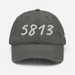 5813 In Pearl Embroidery on Distressed Dad Hat