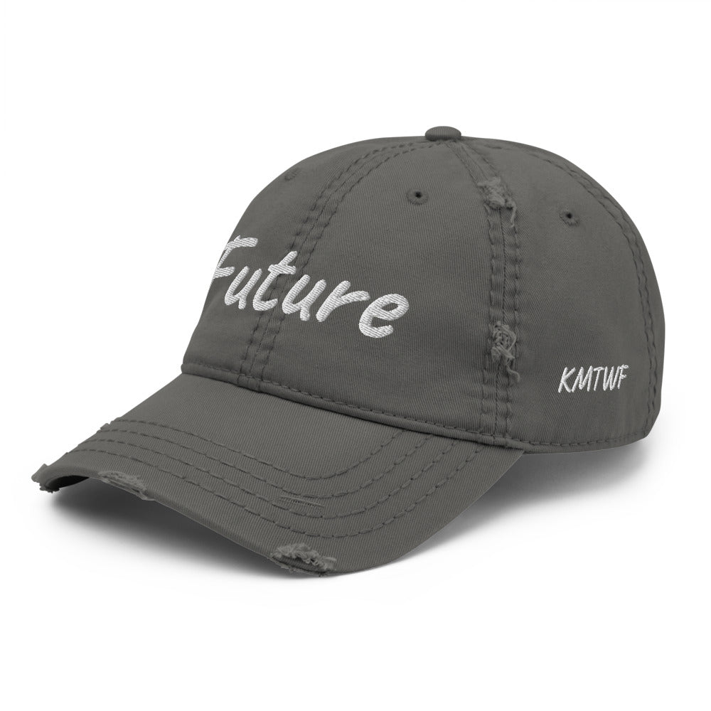 Future In Pearl Embroidery on Distressed Dad Hat