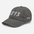 5813 In Pearl Embroidery on Distressed Dad Hat