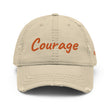 Courage In Amber Embroidery on Distressed Dad Hat