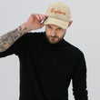 Explore In Amber Embroidery on Distressed Dad Hat