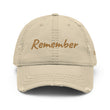 Remember In Celluloid Embroidery on Distressed Dad Hat