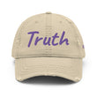 Truth In Amethyst Embroidery on Distressed Dad Hat