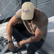 Truth In Amethyst Embroidery on Distressed Dad Hat