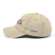 Truth In Amethyst Embroidery on Distressed Dad Hat