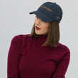 Remember In Celluloid Embroidery on Distressed Dad Hat