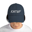 KMTWF In Pearl Embroidery on Distressed Dad Hat