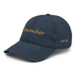 Remember In Celluloid Embroidery on Distressed Dad Hat