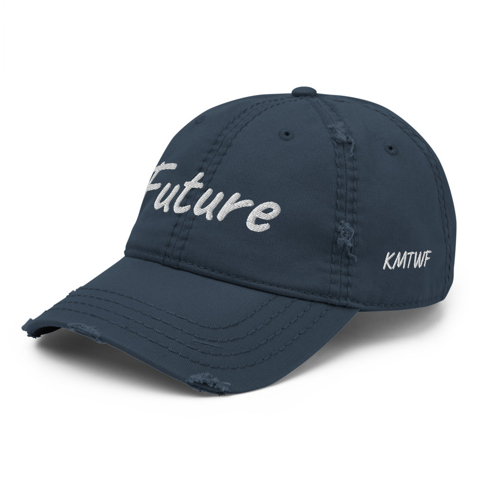 Future In Pearl Embroidery on Distressed Dad Hat