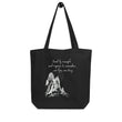 Lead By Example Haiku With Mountain Shrines on Eco Tote Bag