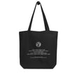 Binary Instructions To Keep Moving The World Forward With Vitruvian Earth In White on Eco Tote Bag