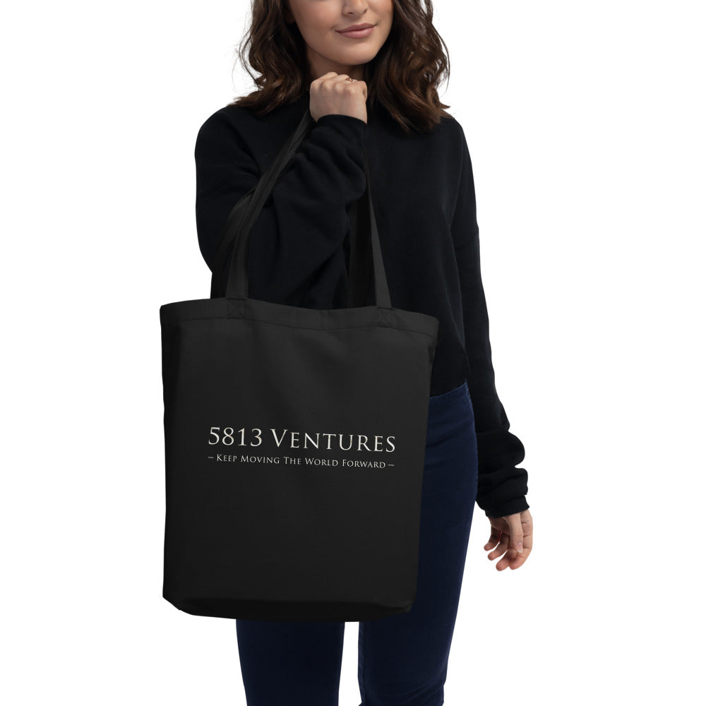 5813 Ventures Logo In Pearl on Eco Tote Bag