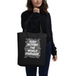 Word Clouds To Keep Moving The World Forward on Eco Tote Bag