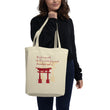 Descendants Need Ancestors Haiku With Pagoda on Eco Tote Bag