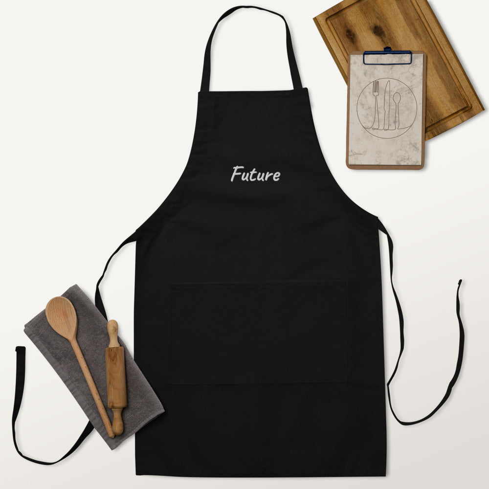 Future In Pearl Embroidery on Apron