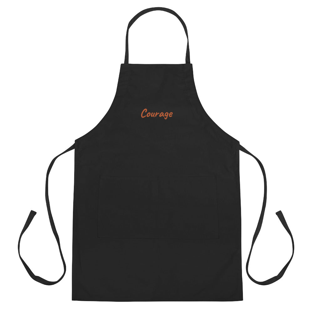 Courage In Amber Embroidery on Apron