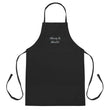 Money & Wealth In Silver Embroidery on Apron