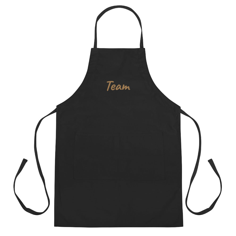 Team In Celluloid Embroidery on Apron