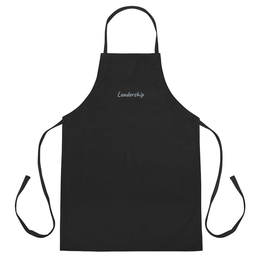 Leadership In Silver Embroidery on Apron