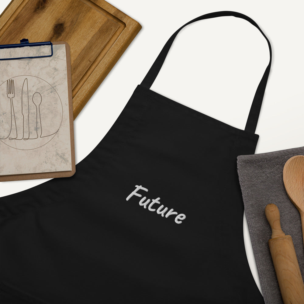 Future In Pearl Embroidery on Apron