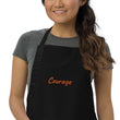 Courage In Amber Embroidery on Apron