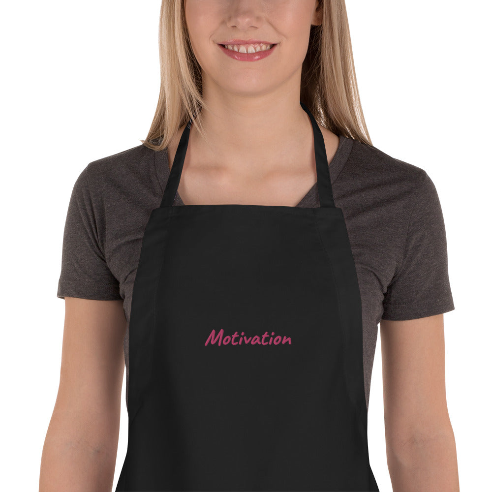 Motivation In Star Rose Quartz Embroidery on Apron