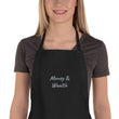 Money & Wealth In Silver Embroidery on Apron