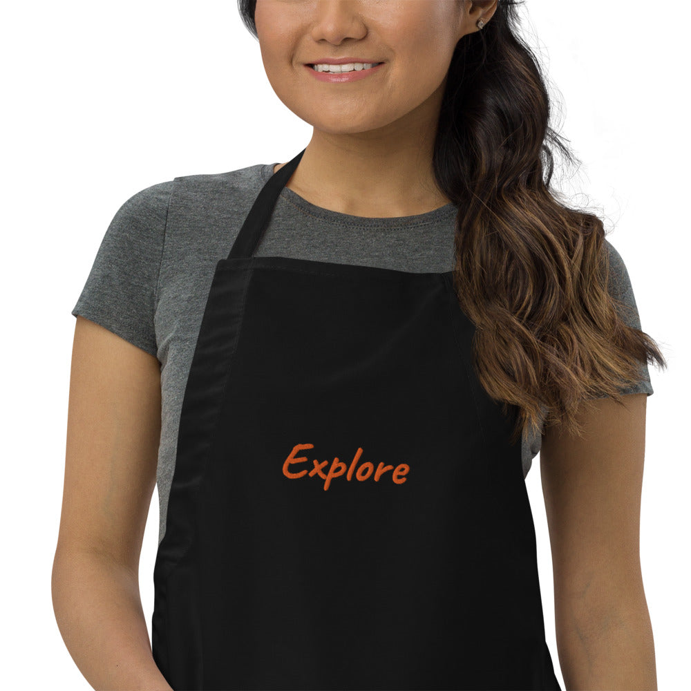 Explore In Amber Embroidery on Apron