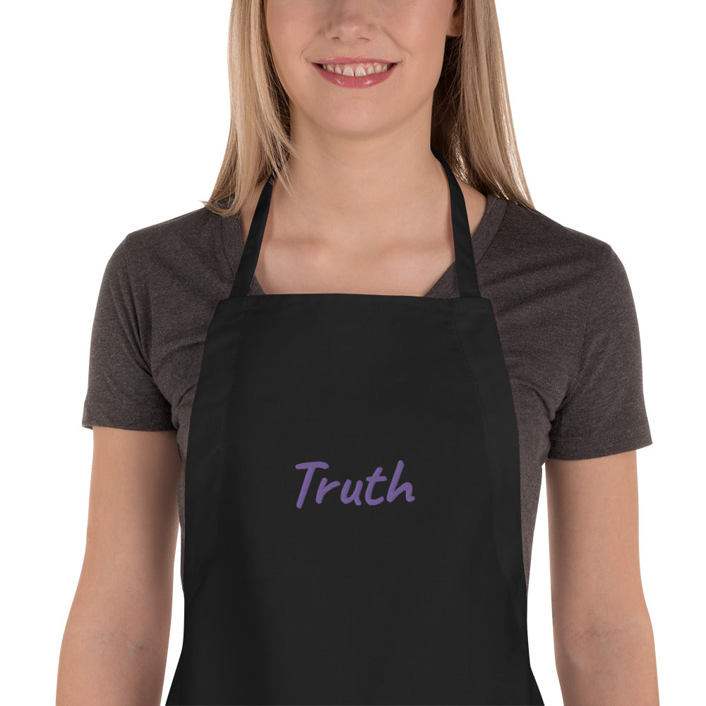 Truth In Amethyst Embroidery on Apron