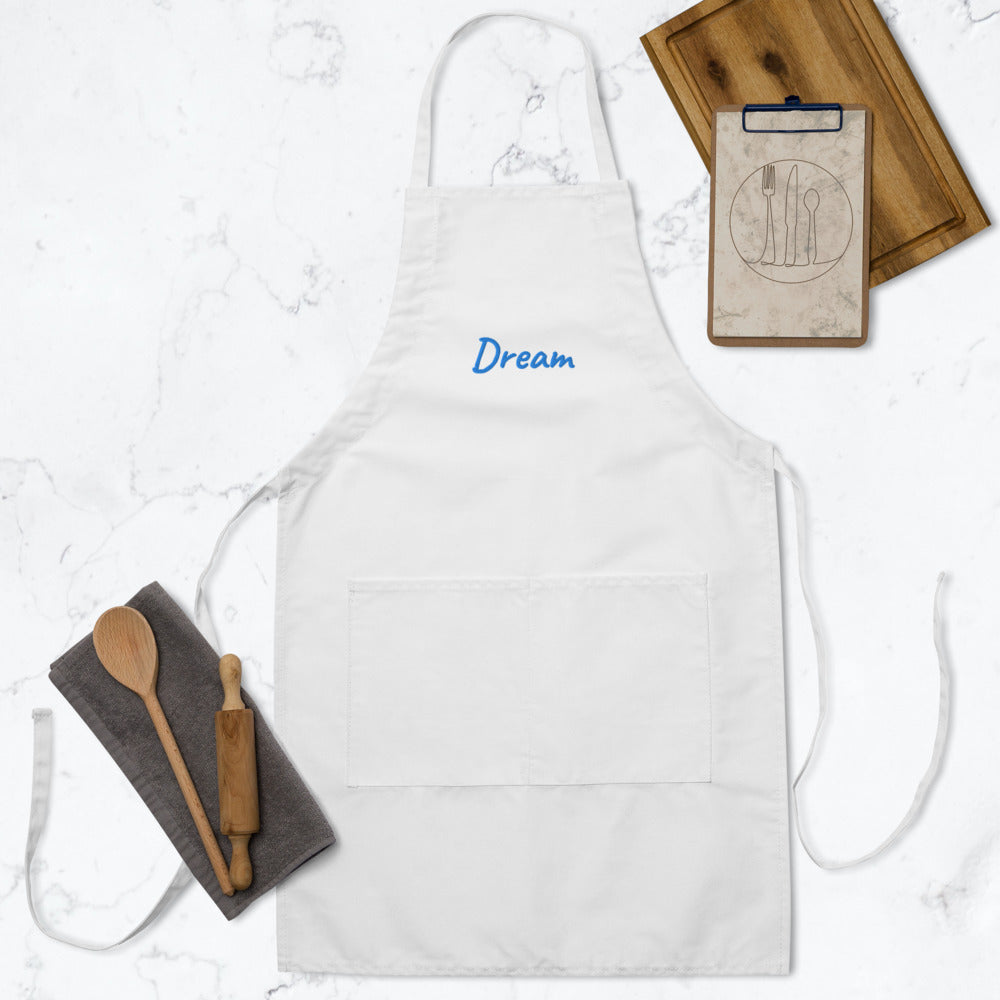 Dream In Sapphire Embroidery on Apron