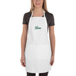 Now In Emerald Embroidery on Apron