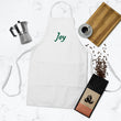 Joy In Emerald Embroidery on Apron