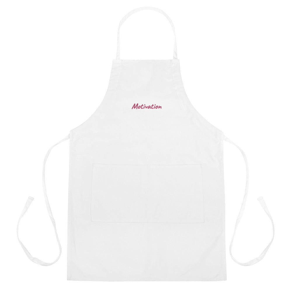 Motivation In Star Rose Quartz Embroidery on Apron