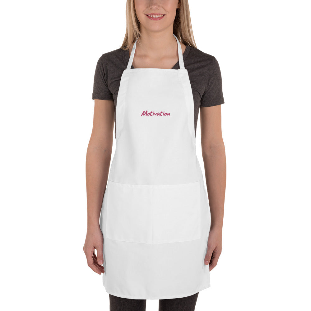 Motivation In Star Rose Quartz Embroidery on Apron