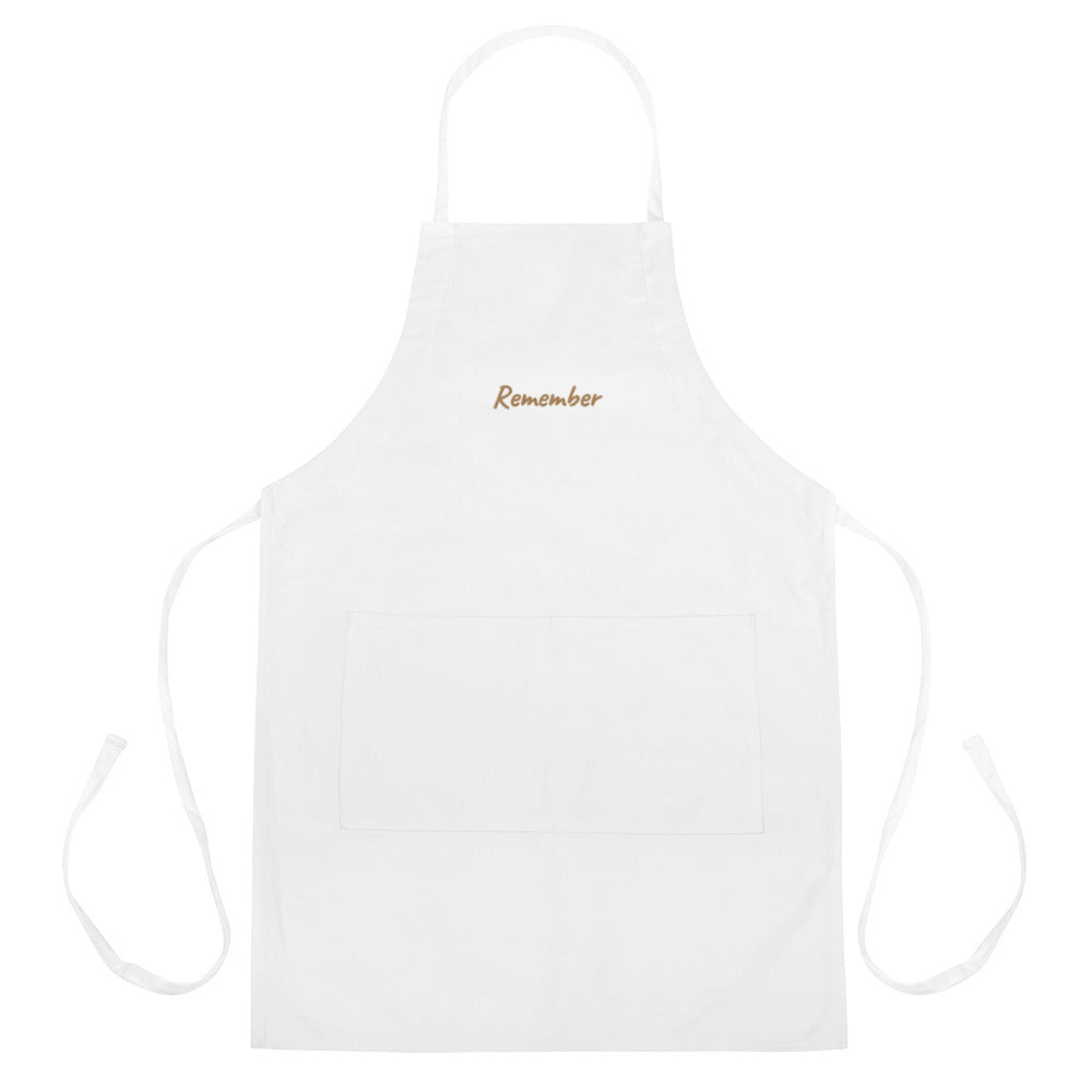 Remember In Celluloid Embroidery on Apron