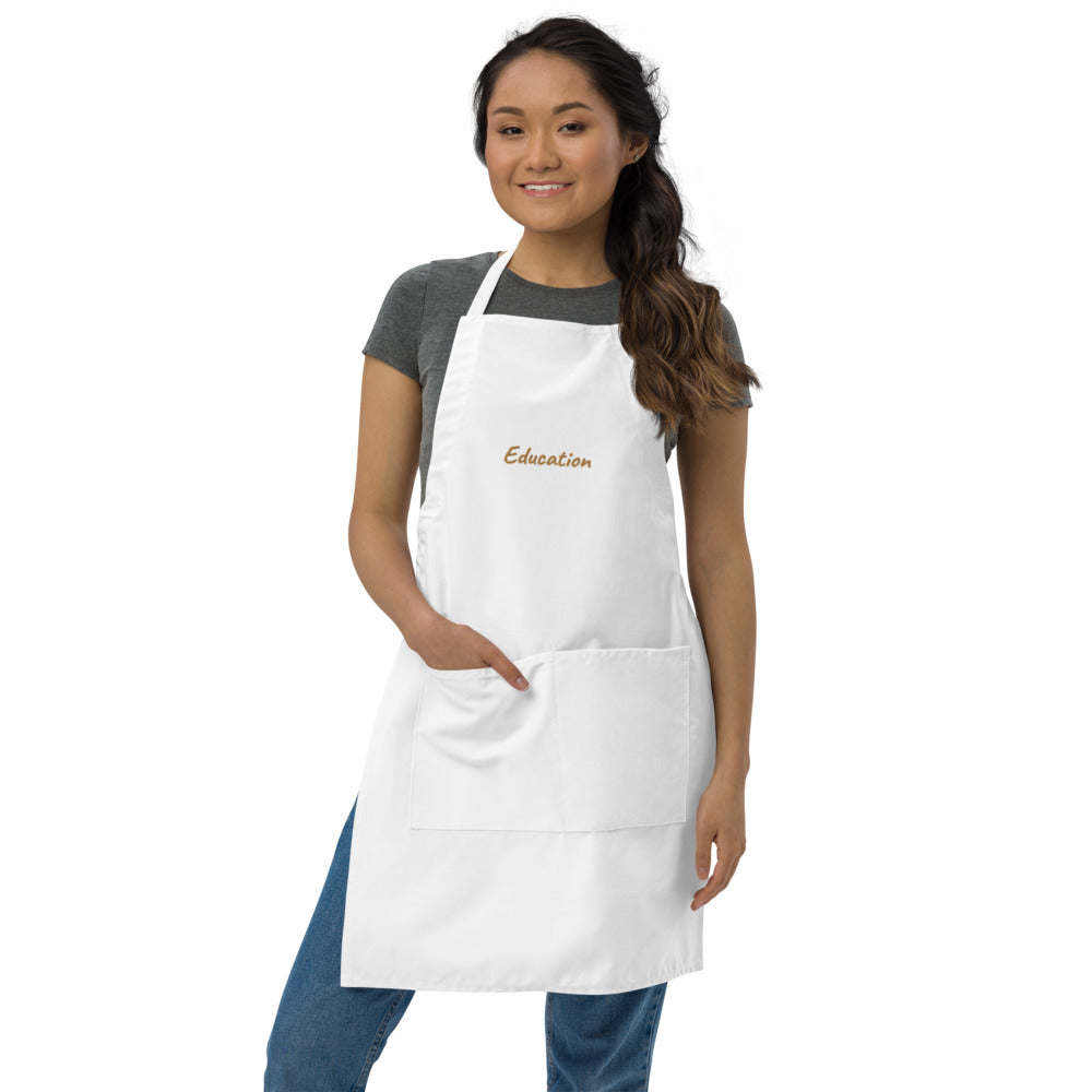 Education In Copper Embroidery on Apron