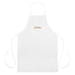 Listen In Copper Embroidery on Apron