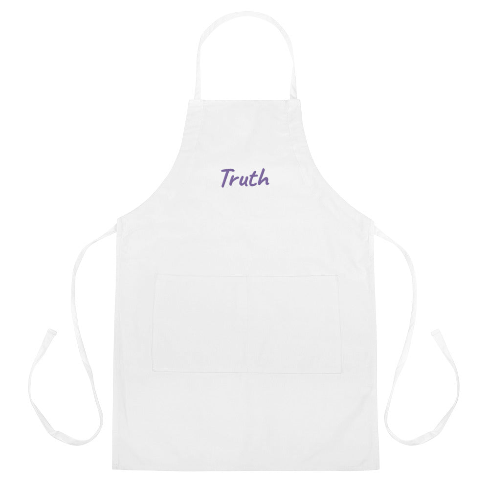 Truth In Amethyst Embroidery on Apron