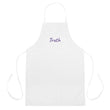 Truth In Amethyst Embroidery on Apron