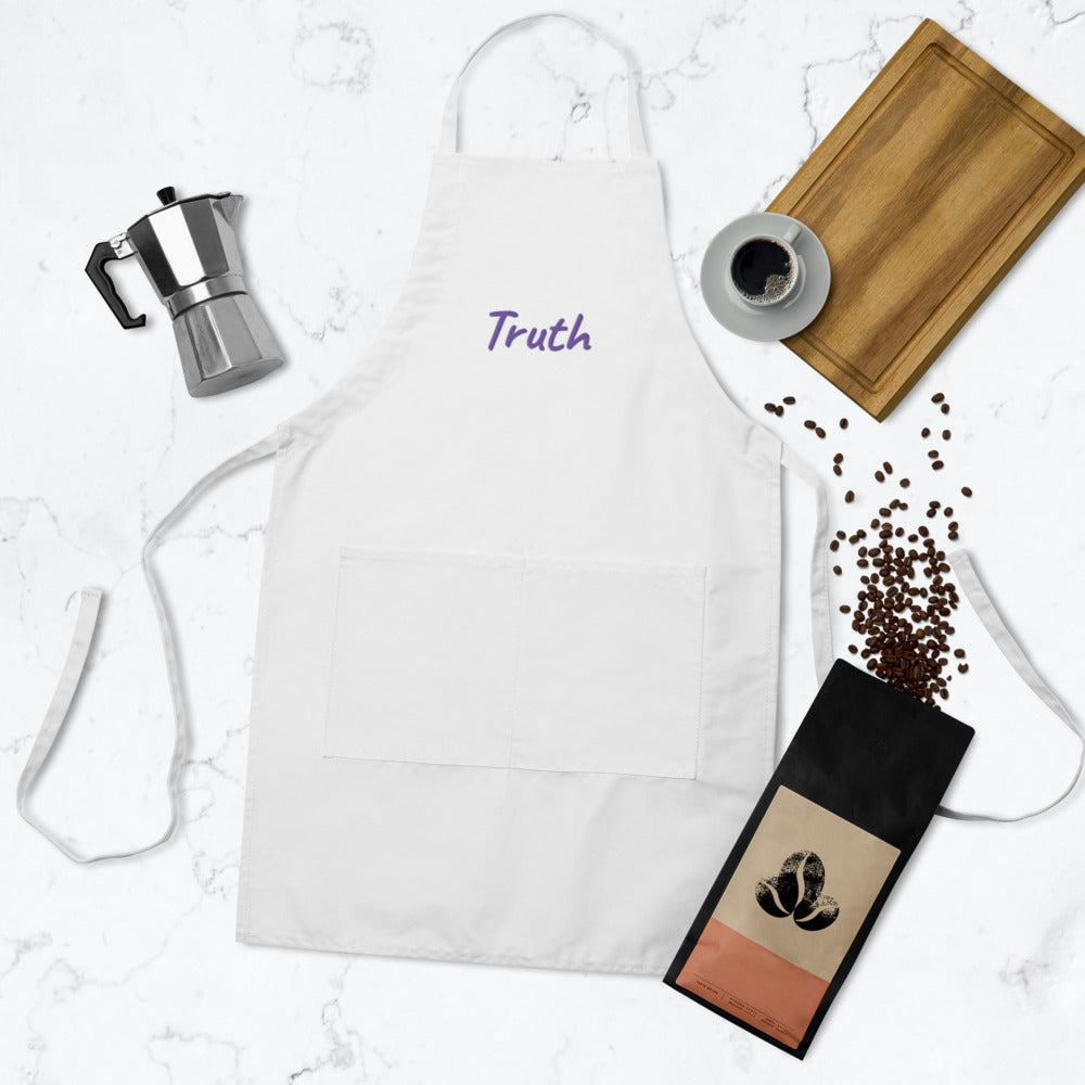 Truth In Amethyst Embroidery on Apron