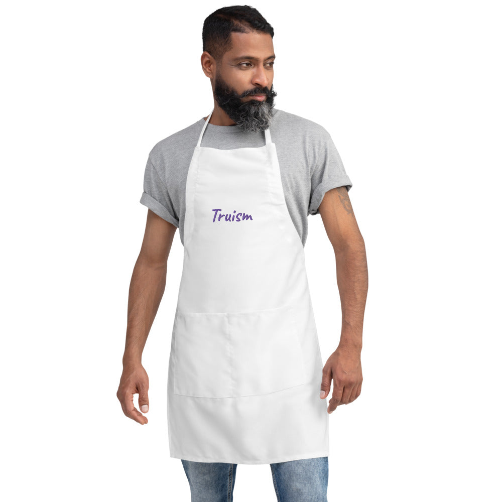 Truism In Amethyst Embroidery on Apron