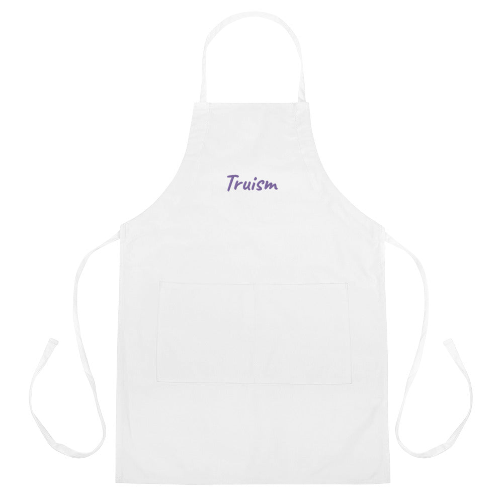 Truism In Amethyst Embroidery on Apron