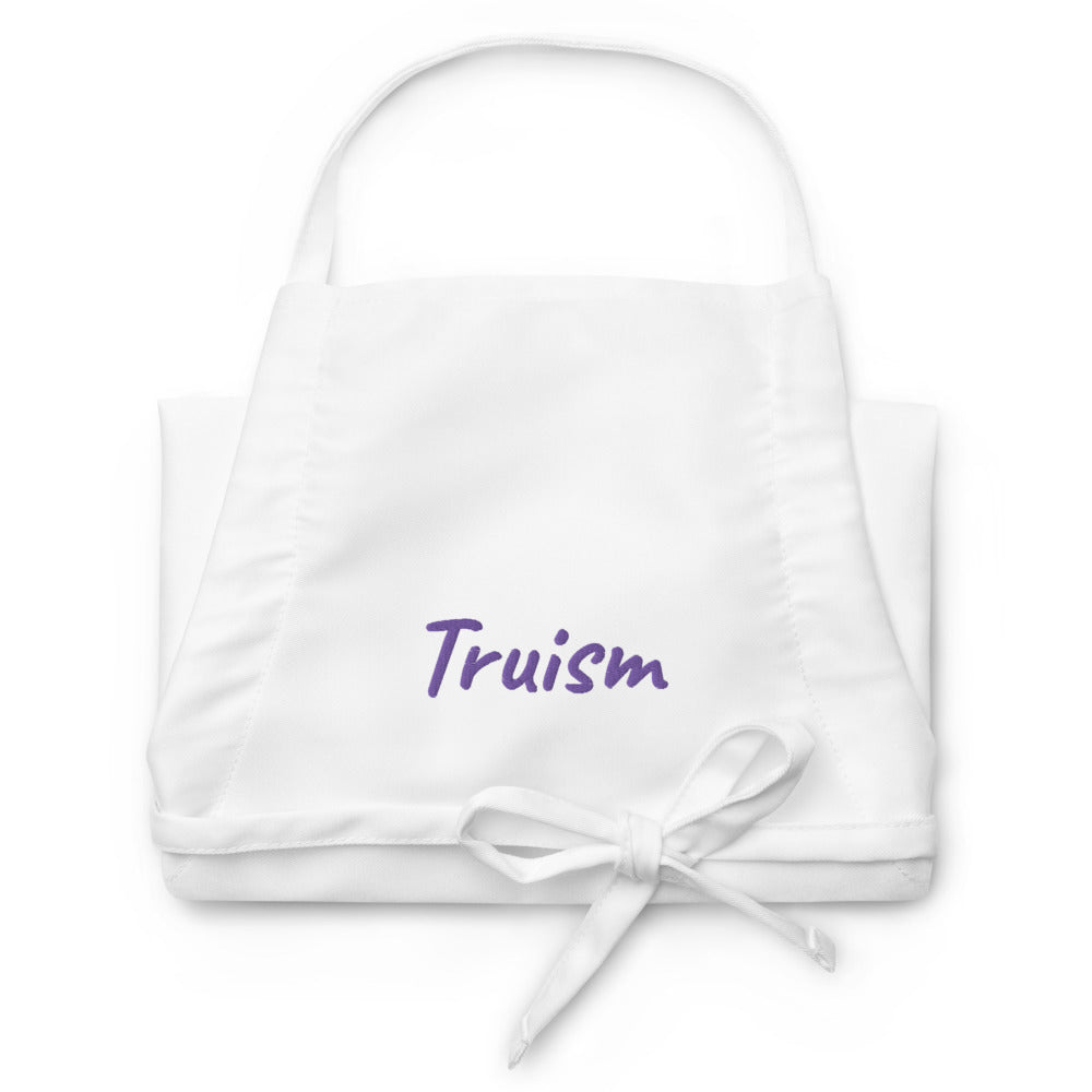 Truism In Amethyst Embroidery on Apron