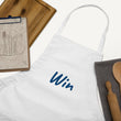 Win In Sapphire Embroidery on Apron