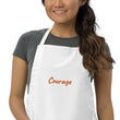 Courage In Amber Embroidery on Apron