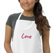 Love In Star Rose Quartz Embroidery on Apron