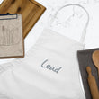 Lead In Silver Embroidery on Apron