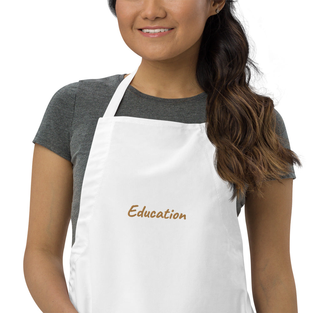 Education In Copper Embroidery on Apron