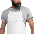 Leadership In Silver Embroidery on Apron