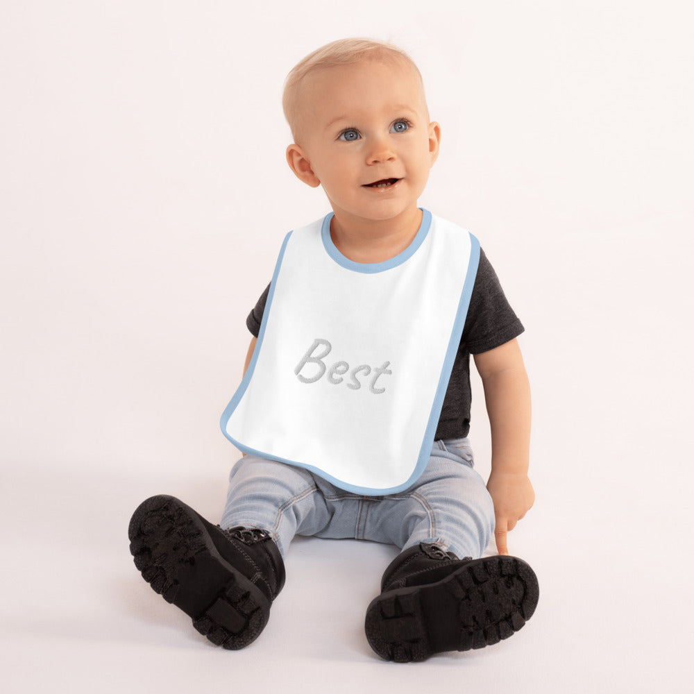 Best In Diamond Embroidery on Baby Bib